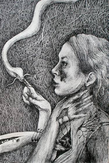 Print of Surrealism Love Drawings by Marzena Ablewska- Lech