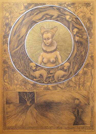 Print of Surrealism Religious Drawings by Marzena Ablewska- Lech