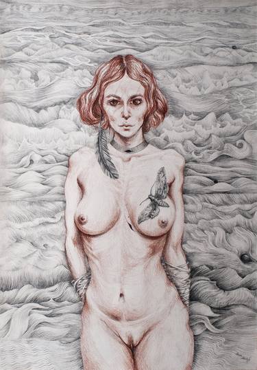 Print of Surrealism Erotic Drawings by Marzena Ablewska- Lech