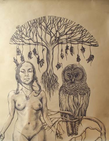 Print of Surrealism Portrait Drawings by Marzena Ablewska- Lech