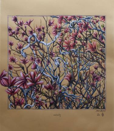 Print of Figurative Floral Drawings by Marzena Ablewska- Lech