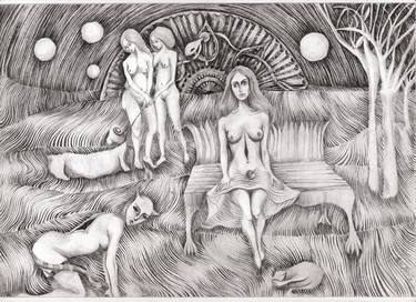 Print of Erotic Drawings by Marzena Ablewska- Lech