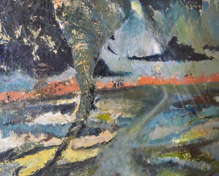 Original Expressionism Landscape Painting by Erkin Alakbarli