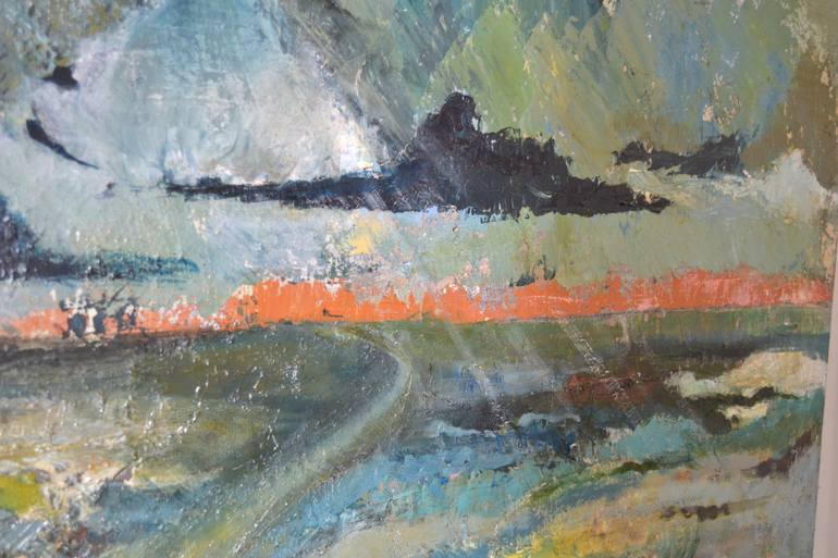 Original Expressionism Landscape Painting by Erkin Alakbarli