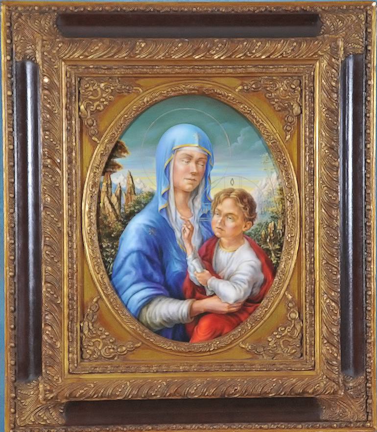 Madonna with Child Painting by Alexander Donskoi | Saatchi Art