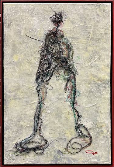 Original Figurative People Mixed Media by Wim Heesakkers