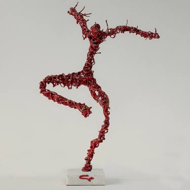 Original Abstract Expressionism Men Sculpture by Wim Heesakkers