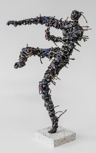 Original Abstract Expressionism Men Sculpture by Wim Heesakkers