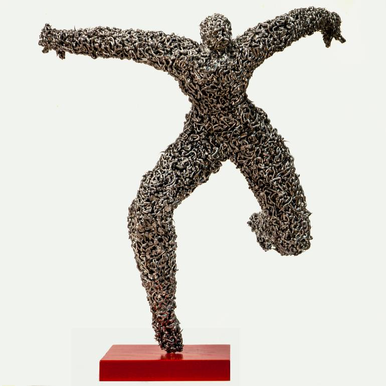 Original Conceptual Men Sculpture by Wim Heesakkers