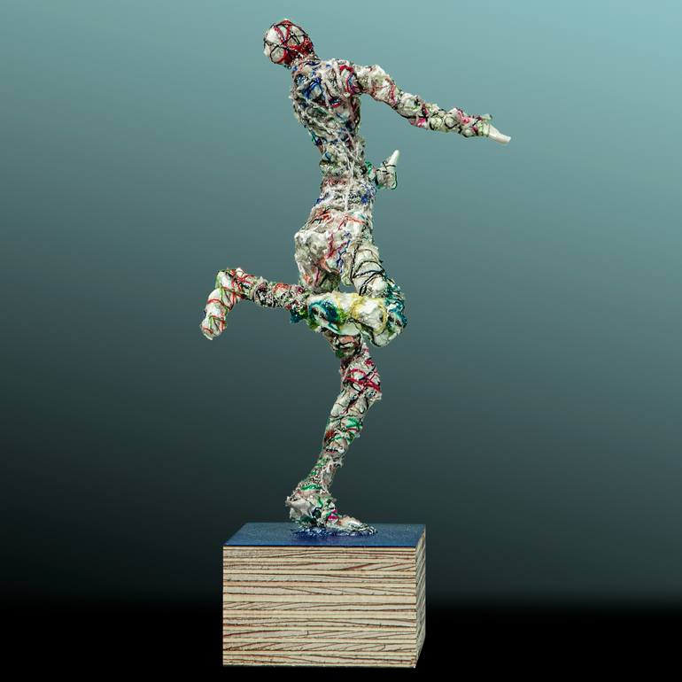 Original Abstract Expressionism People Sculpture by Wim Heesakkers