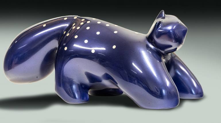 Original Figurative Cats Sculpture by Wim Heesakkers