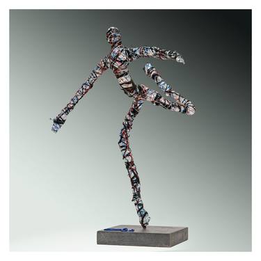 Original Abstract Men Sculpture by Wim Heesakkers