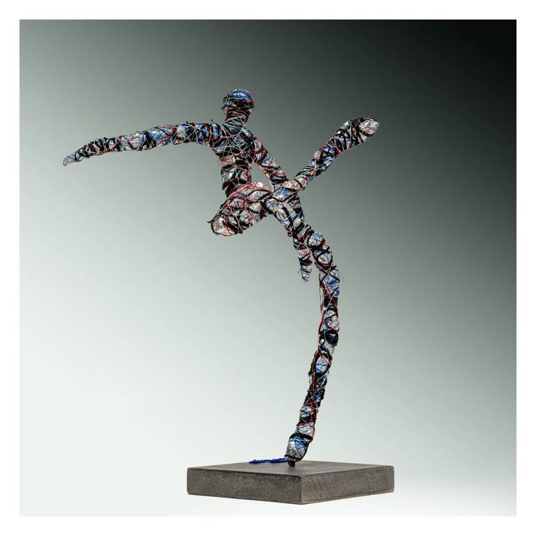 Original Abstract Men Sculpture by Wim Heesakkers