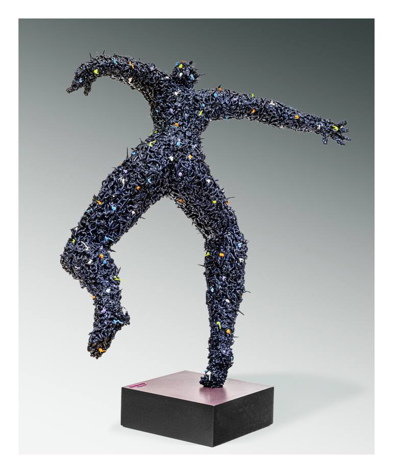 Original Abstract Expressionism Men Sculpture by Wim Heesakkers