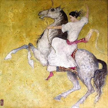 Print of Art Deco Horse Paintings by Ellie Burelli