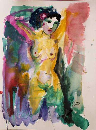 Print of Expressionism Nude Paintings by Amara Dacer