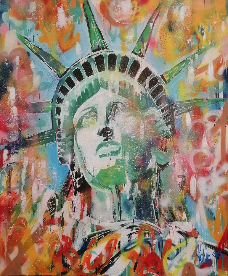 Lady Liberty Painting by Nim KaNim | Saatchi Art