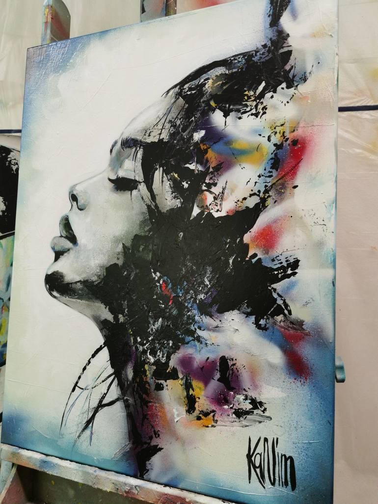 Original Abstract Women Painting by Nim Kanim