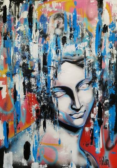 Original Abstract Women Painting by Nim KaNim