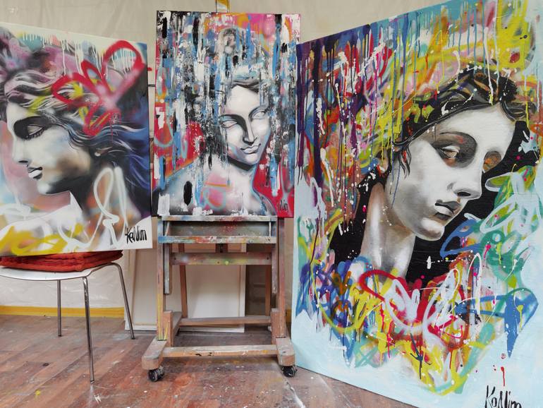 Original Abstract Graffiti Painting by Nim Kanim