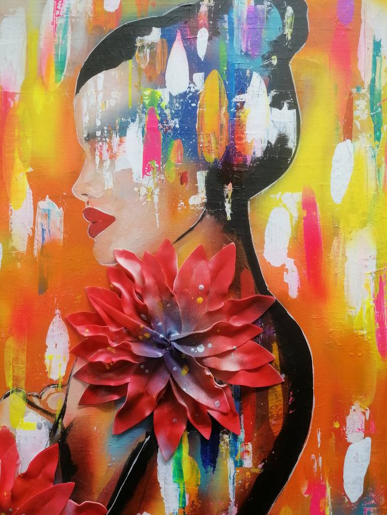 Original Figurative Floral Painting by Nim KaNim