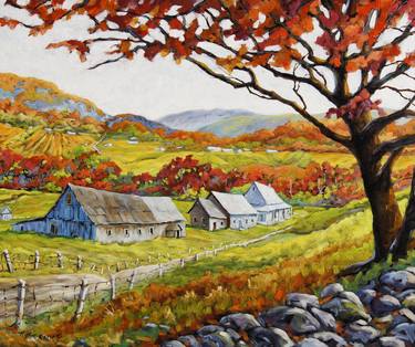 Original Large Oil Painting Valley View by Prankearts thumb