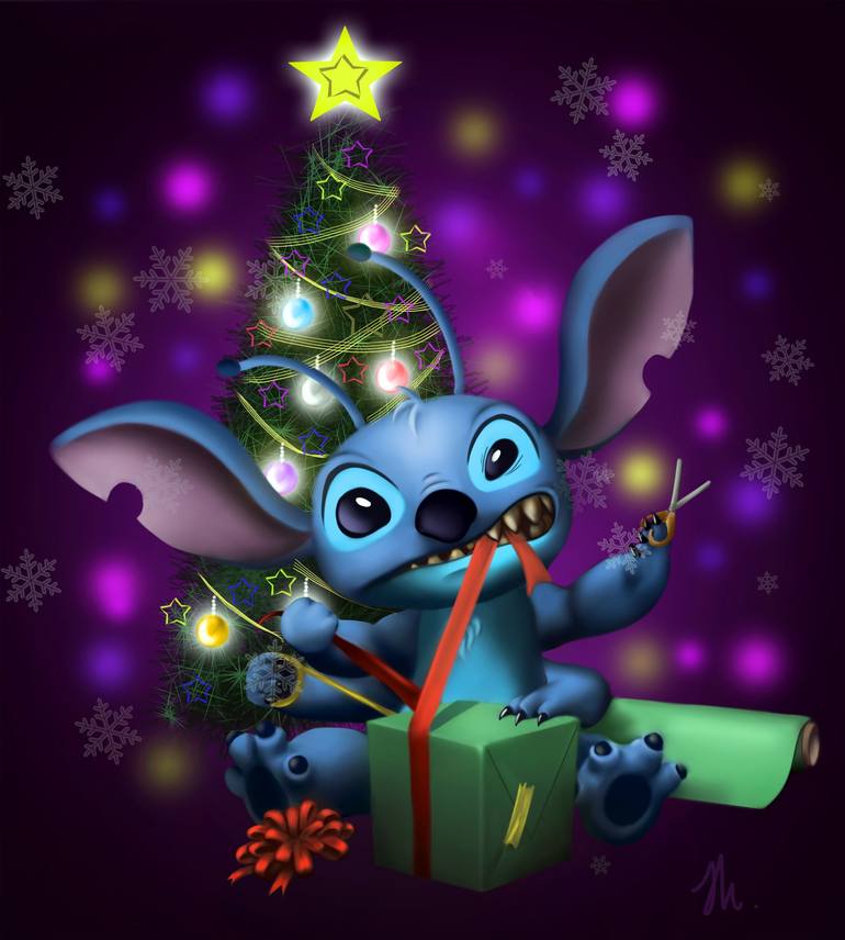 stitch Christmas gift Mixed Media by Cloud Lee