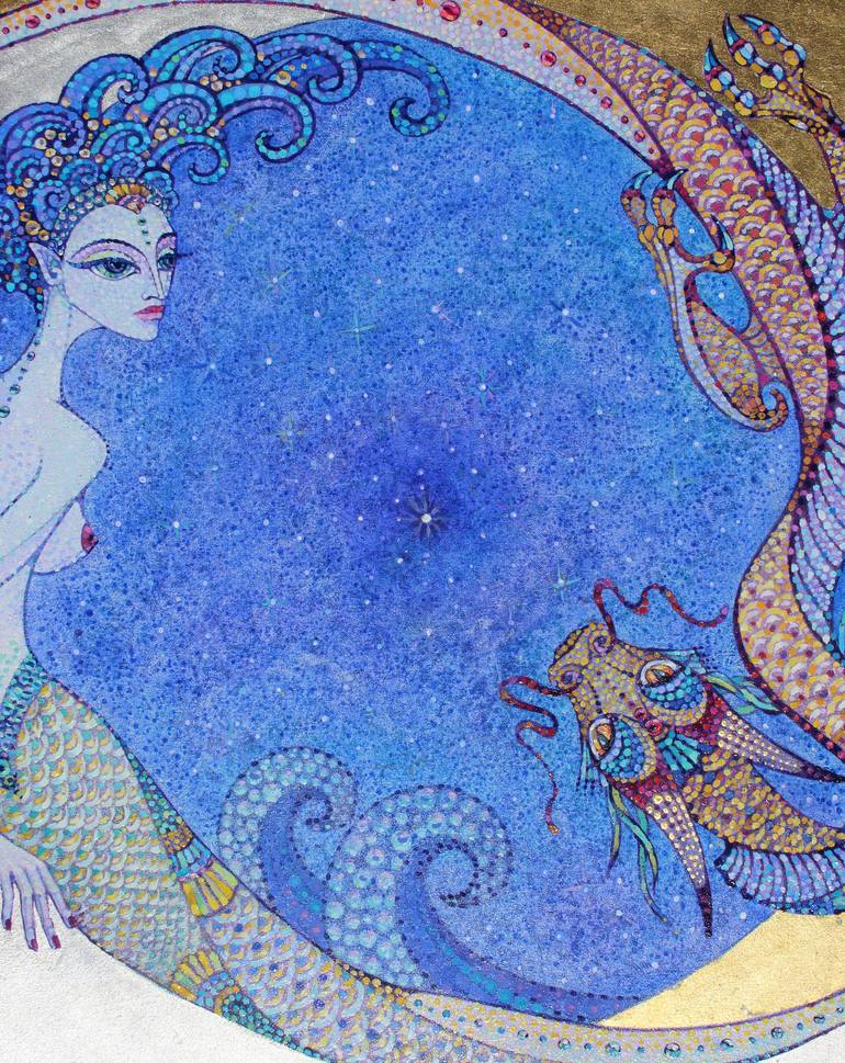 Original Art Deco Classical mythology Painting by Polina Ogiy