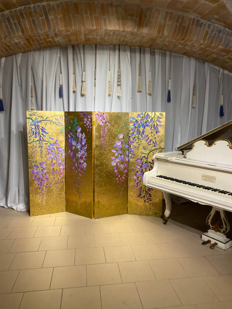 Original Art Deco Botanic Painting by Polina Ogiy