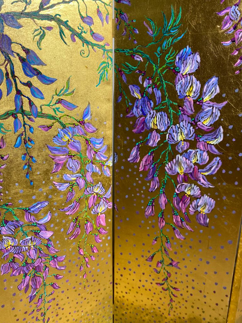 Original Art Deco Botanic Painting by Polina Ogiy