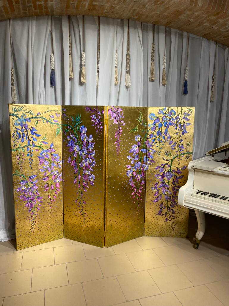 Original Art Deco Botanic Painting by Polina Ogiy