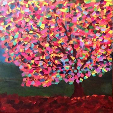 Original Expressionism Tree Paintings by Paul Ruskin