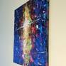 Fire in the Sky is an abstract painting depicting a super nova from the planet below.