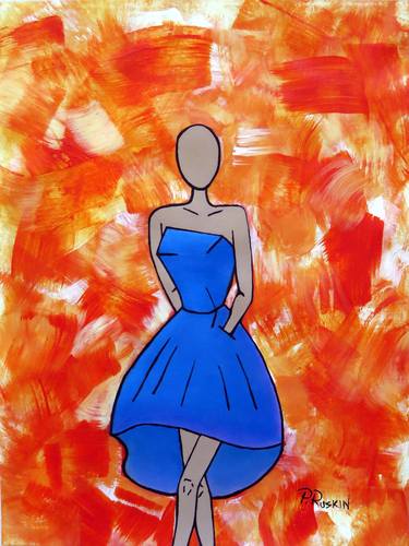 Original Expressionism Fashion Paintings by Paul Ruskin