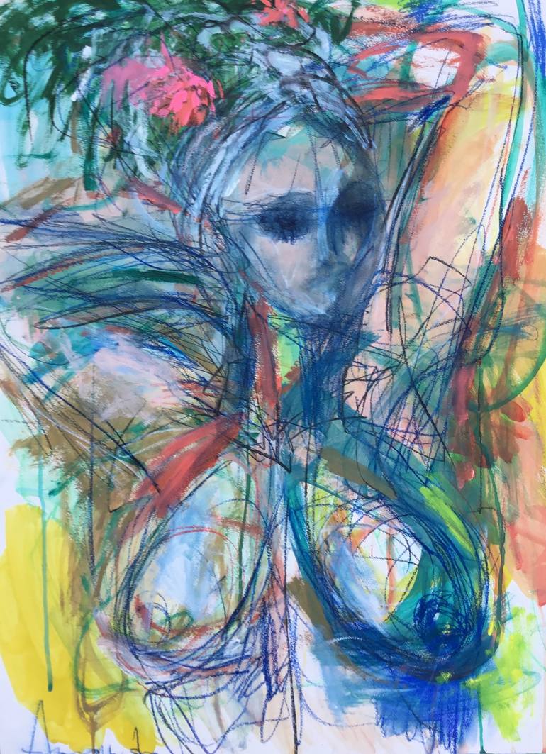 Original Abstract Nude Painting by Amanda Raulerson