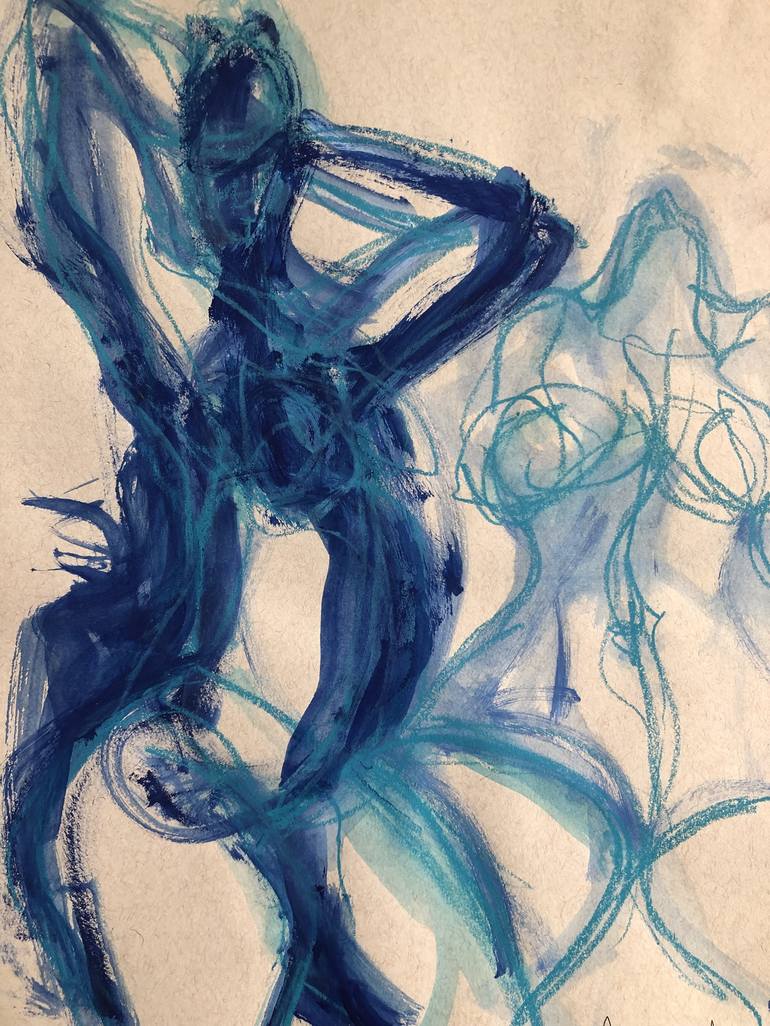 Original Abstract Nude Painting by Amanda Raulerson