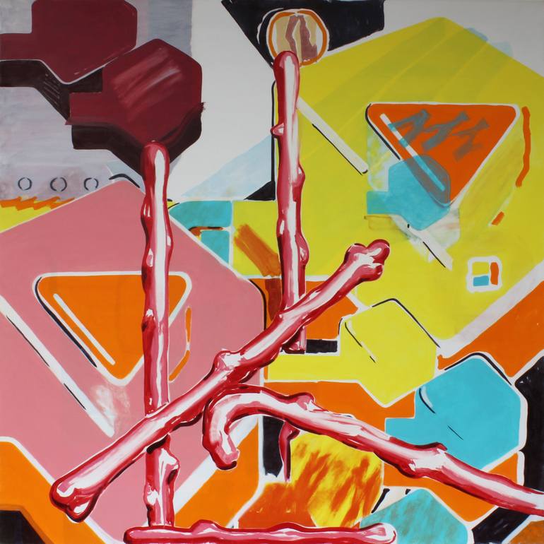 Original Abstract Painting by Julian Sharples | Conceptual Art on Canvas | Ghost