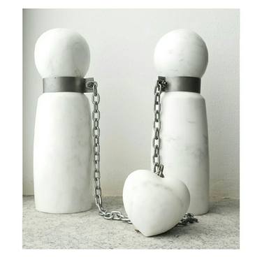 Original Love Sculpture by Anne Cecile surga