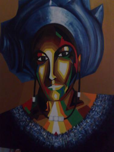Original Portraiture Women Paintings by Patrick A Adefisayo