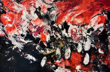 Original Abstract Expressionism Politics Paintings by Zhang Mingyang