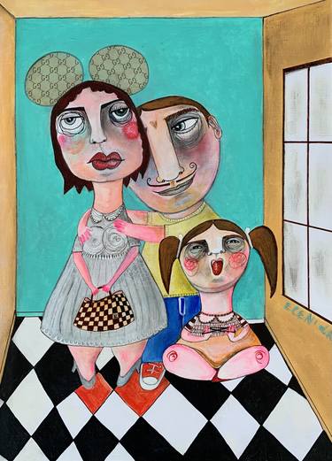 Print of Figurative Family Paintings by Eleni Koritou