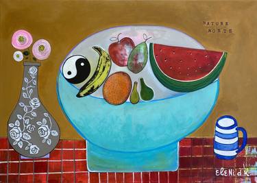 Original Contemporary Still Life Paintings by Eleni Koritou