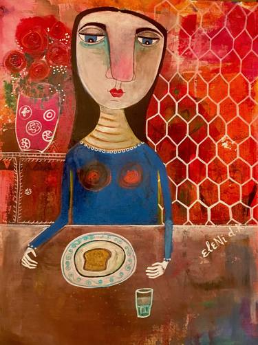I used to eat only caviar Painting by Eleni Koritou | 
