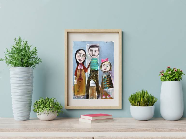 Original Family Painting by Eleni Koritou