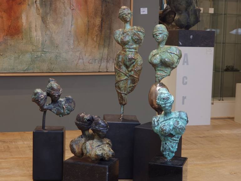 Original Figurative Women Sculpture by Angelique Cremers