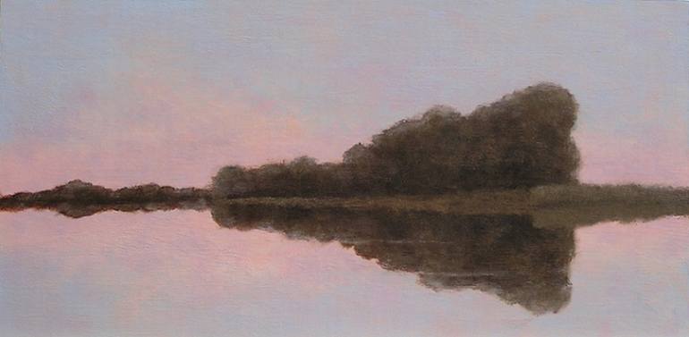 Water S Edge And Pink Clouds Painting By Gerald Lishka Saatchi Art