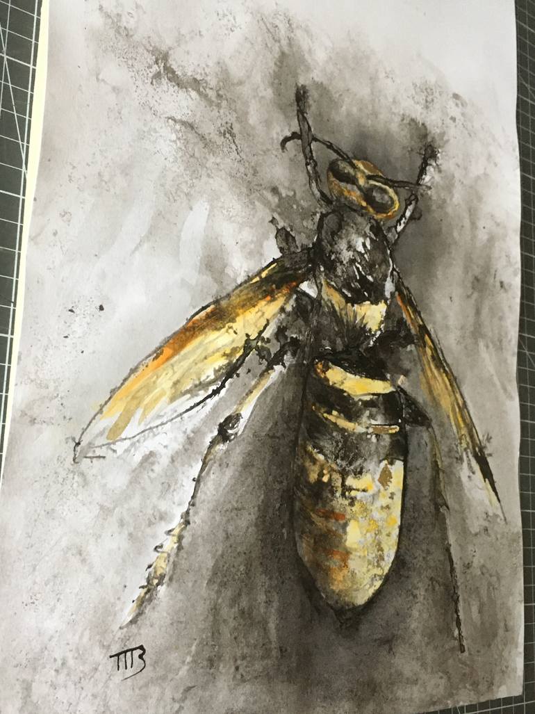 Original Expressionism Animal Mixed Media by Magali Batte Gauthier