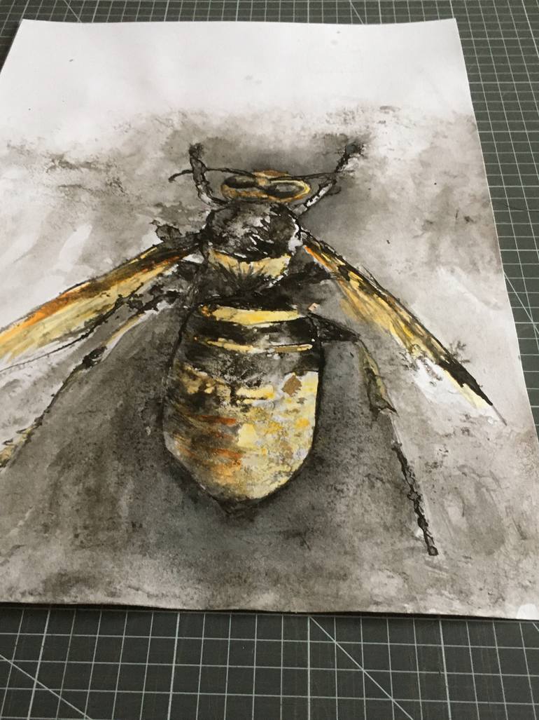 Original Expressionism Animal Mixed Media by Magali Batte Gauthier