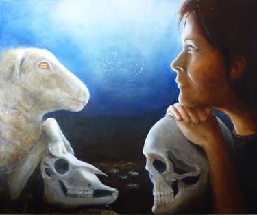 Original Surrealism Mortality Paintings by MB Magali Batté Gauthier