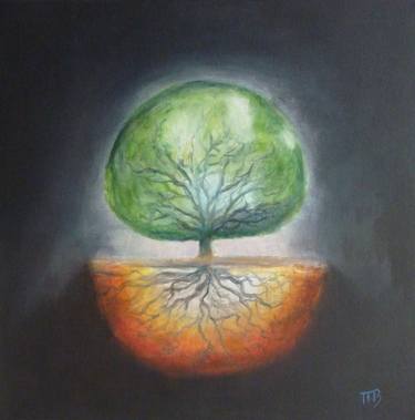 Print of Surrealism Tree Paintings by MB Magali Batté Gauthier